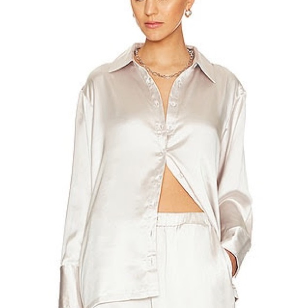 Ena Pelly White Button Down Shirt